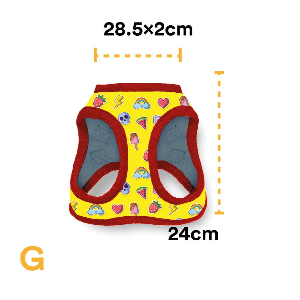 Pechera para Perro con Diseños Divertidos Full Print, color Amarillo - Grande