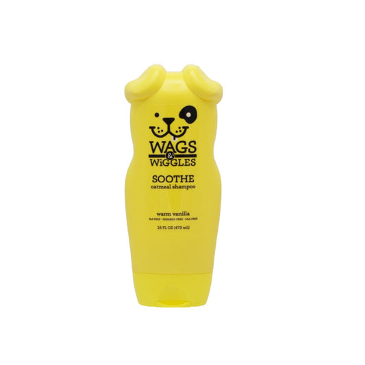 Shampoo Wags & Wiggles De Avena Natural Para Aliviar La Picazón Y Humectar  El Pelaje Seco. 473 mL