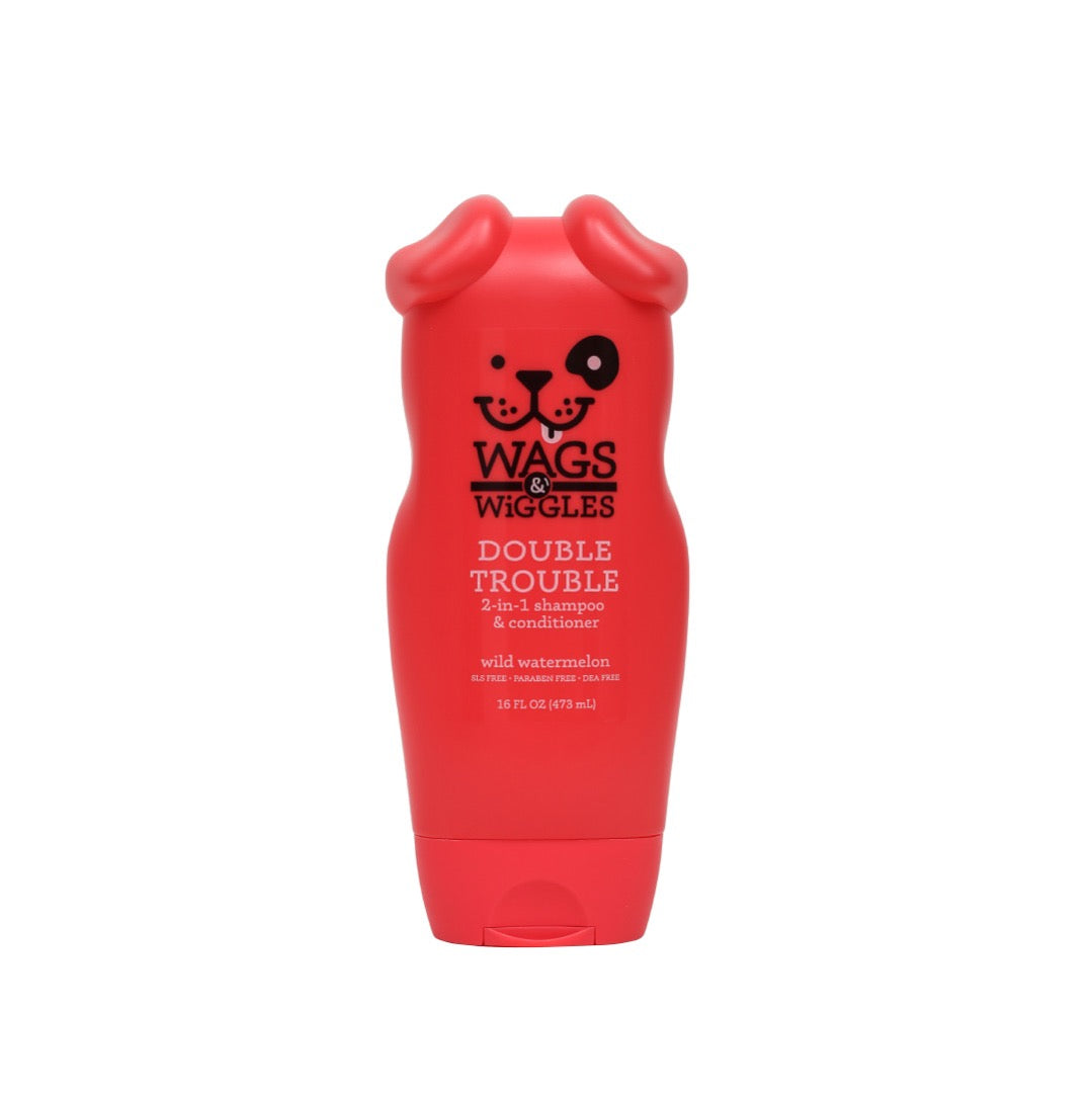 Shampoo Y Acondicionador 2 En 1 Para Perro Wags & Wiggles, Aroma Sandía Fresca. 473 mL