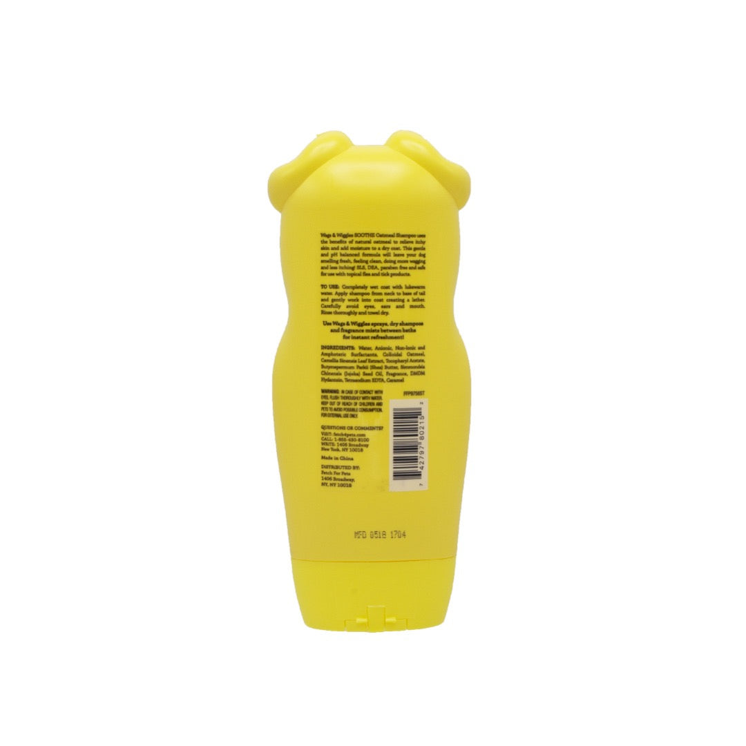 Shampoo Wags & Wiggles De Avena Natural Para Aliviar La Picazón Y Humectar  El Pelaje Seco. 473 mL