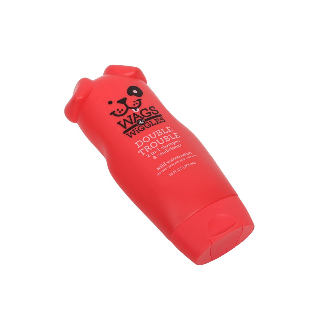 Shampoo Y Acondicionador 2 En 1 Para Perro Wags & Wiggles, Aroma Sandía Fresca. 473 mL