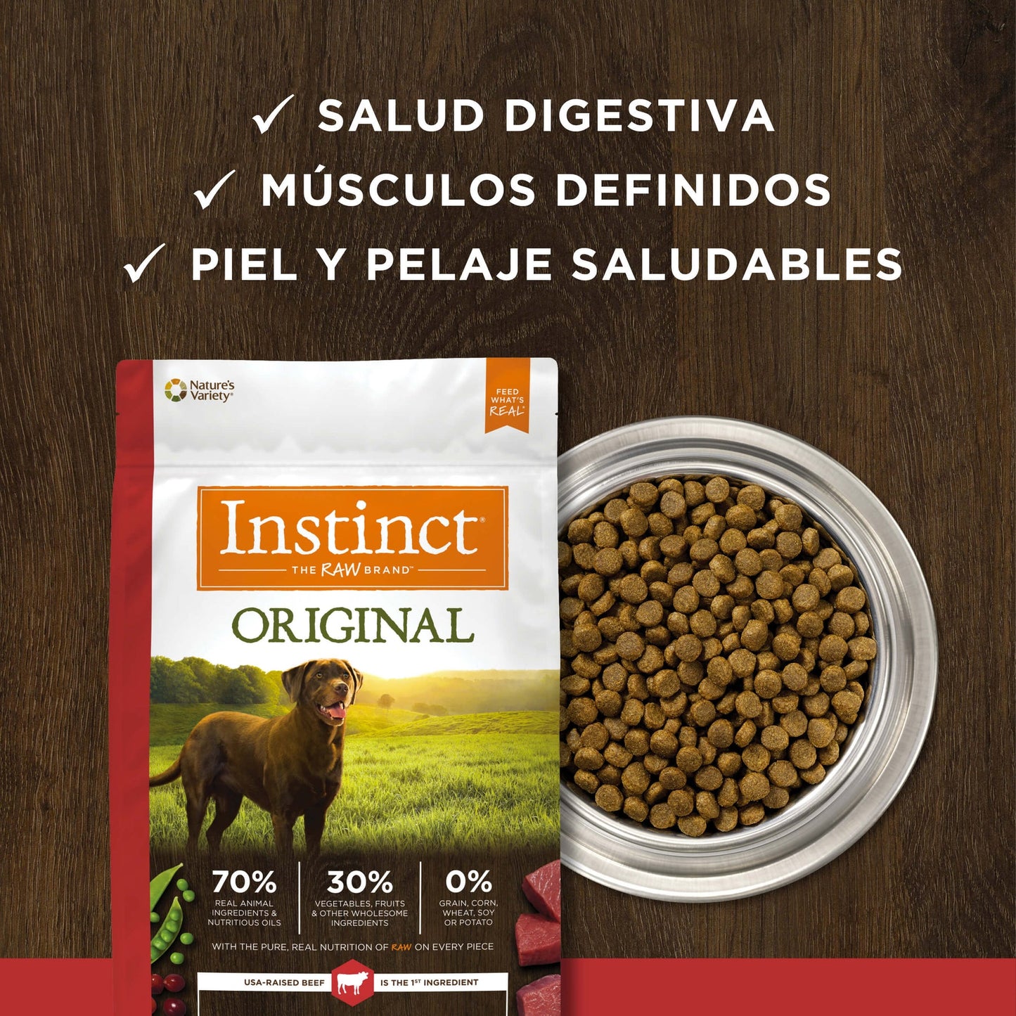 Instinct Res Para Perros - 9 Kg.