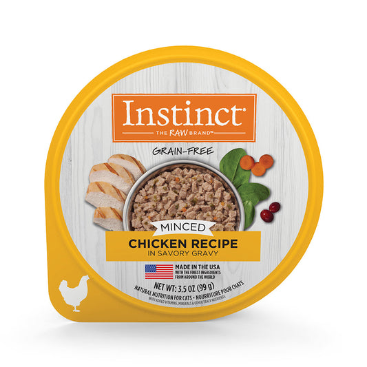 Alimento Instinct Original Minced Cups Para Gato, Sabor Pollo. 99 g