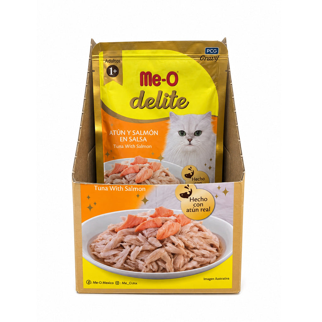 Alimento Húmedo para Gatos Me-O Delite Atún y Salmón en Salsa 3