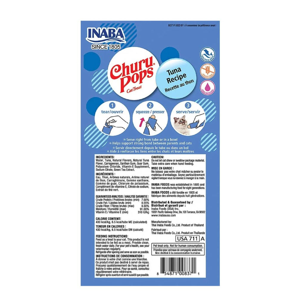 Snack Cremoso para Gatos Inaba Churu Pops Atún 3