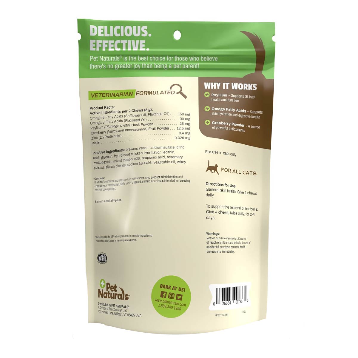 Suplemento Pet Naturals Hairball para Gatos (Bolas de Pelo) 2
