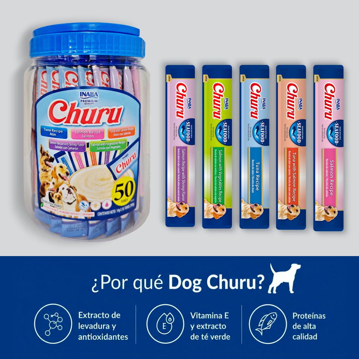 Snack Cremoso para Perros Inaba Churu Mix de Sabores 2