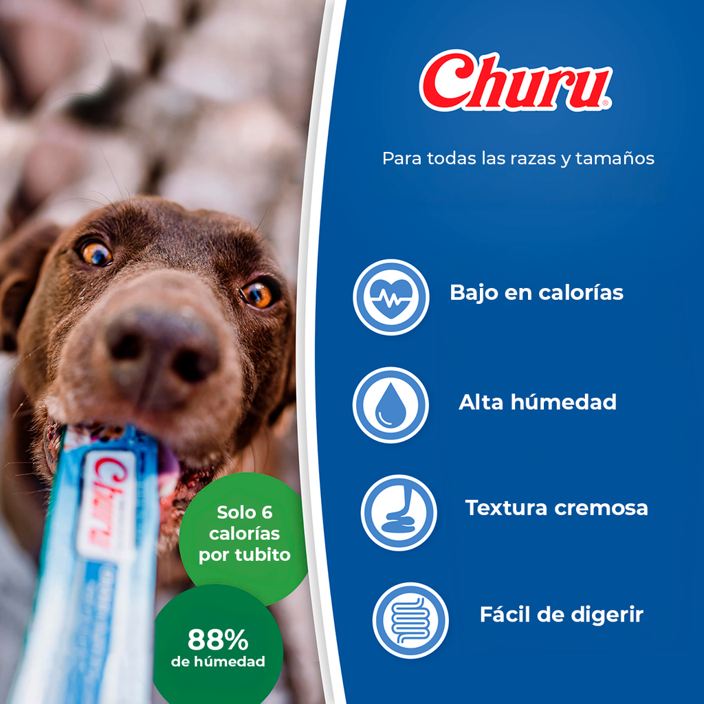 Snack Cremoso para Perros Inaba Churu Mix de Sabores 3