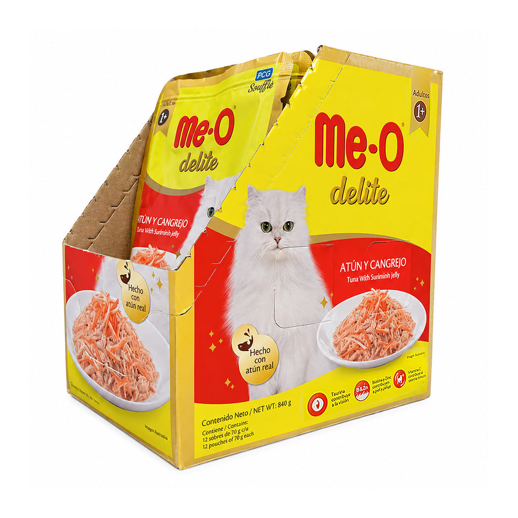 Alimento Húmedo para Gatos Me-O Delite Atún y Cangrejo 2