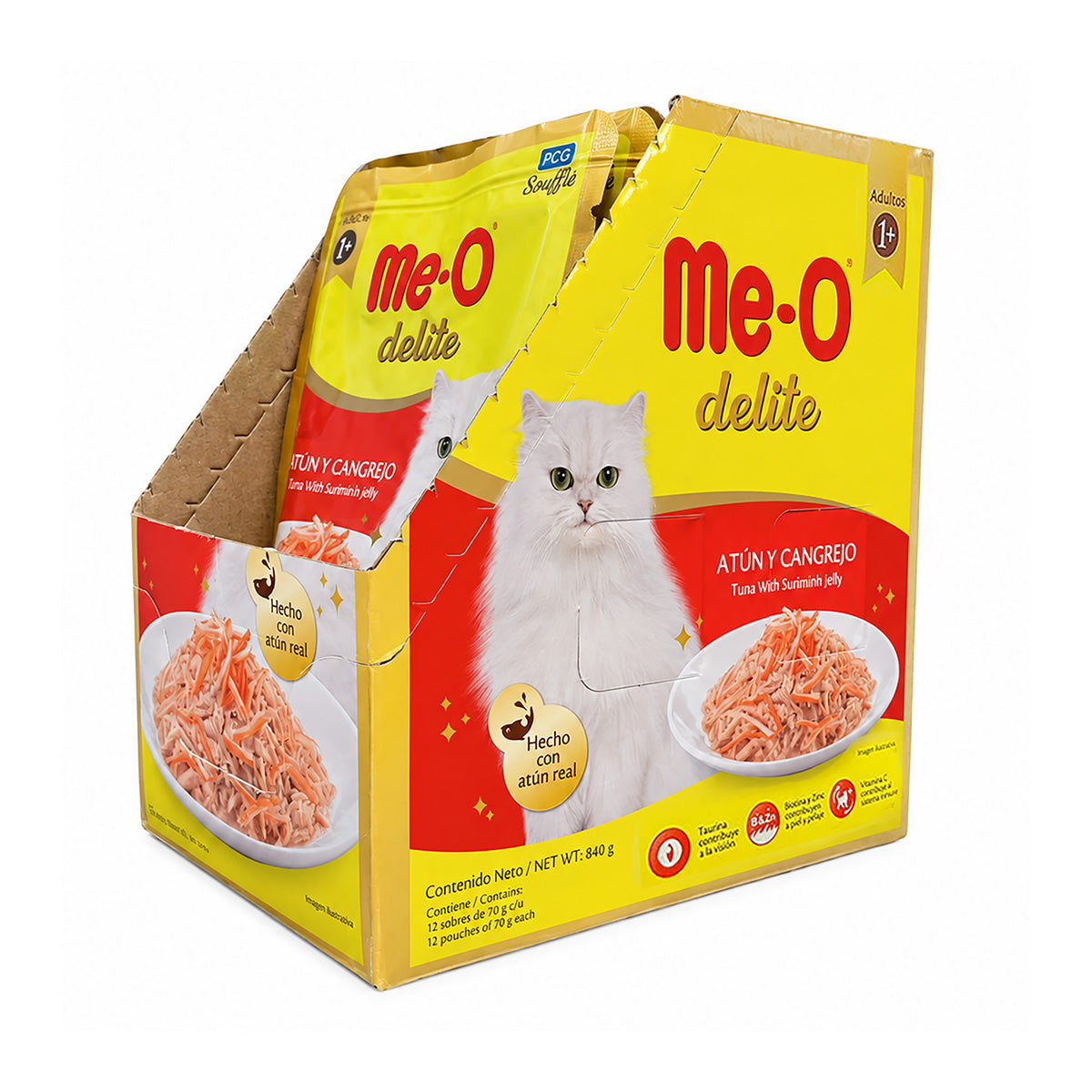 Alimento Húmedo para Gatos Me-O Delite Atún y Cangrejo 2