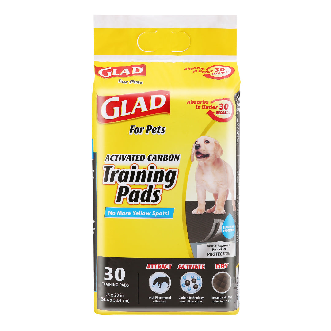 Tapete Entrenador para Perro Glad 5 Capas a Prueba de Fuga, Elimina Olor, Convierte Orina a Gel 30pz