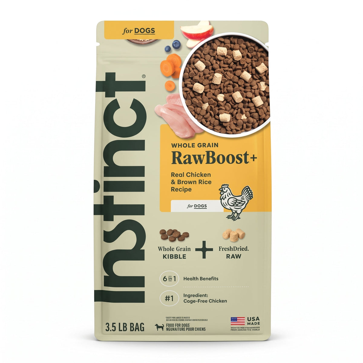 Instinct Raw Boost Pollo con Granos Enteros para Perros