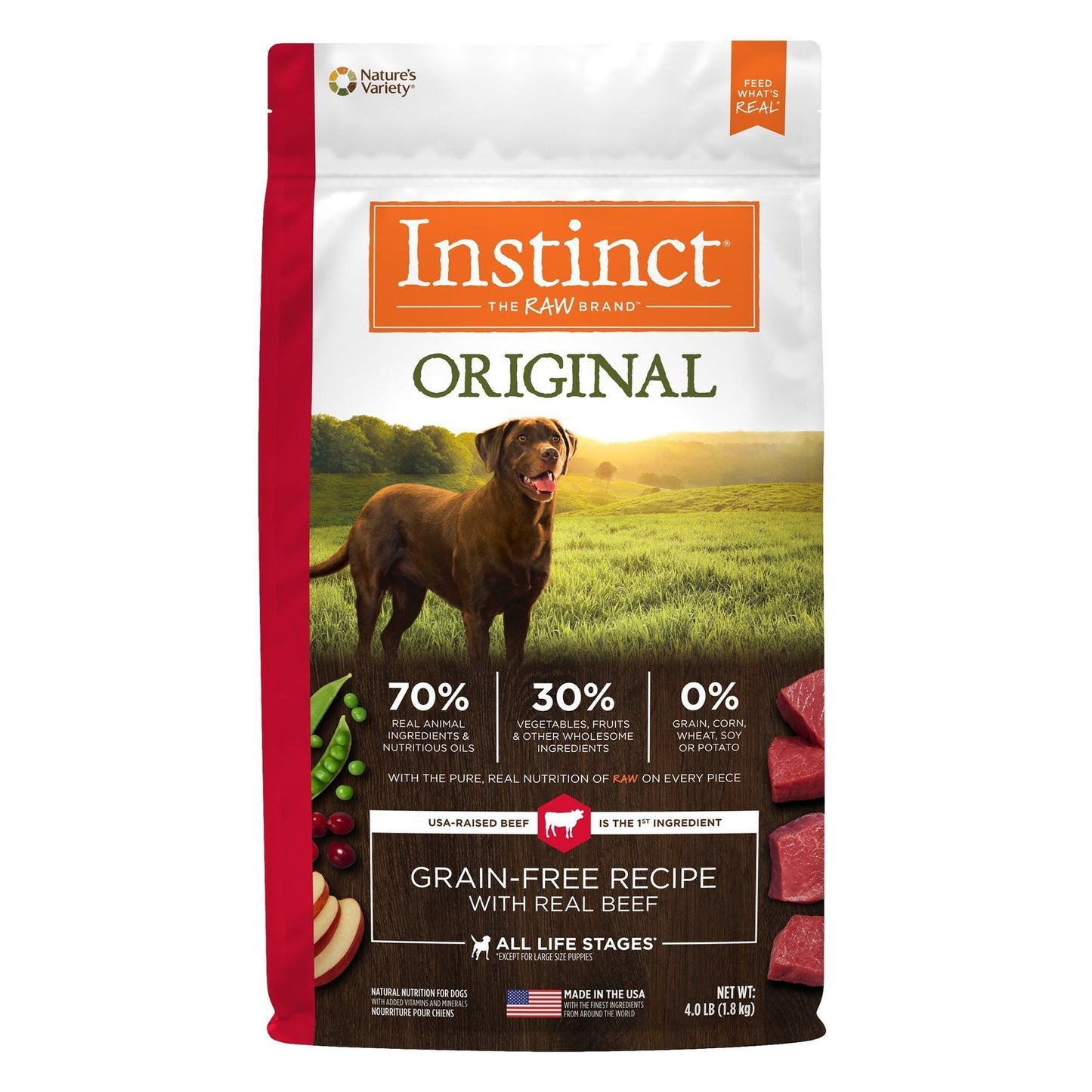 Instinct Res Para Perros - 1.8 Kg.