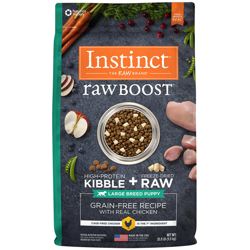 Instinct Raw Boost Para Perro Cachorros Razas Grandes - 9 Kg.