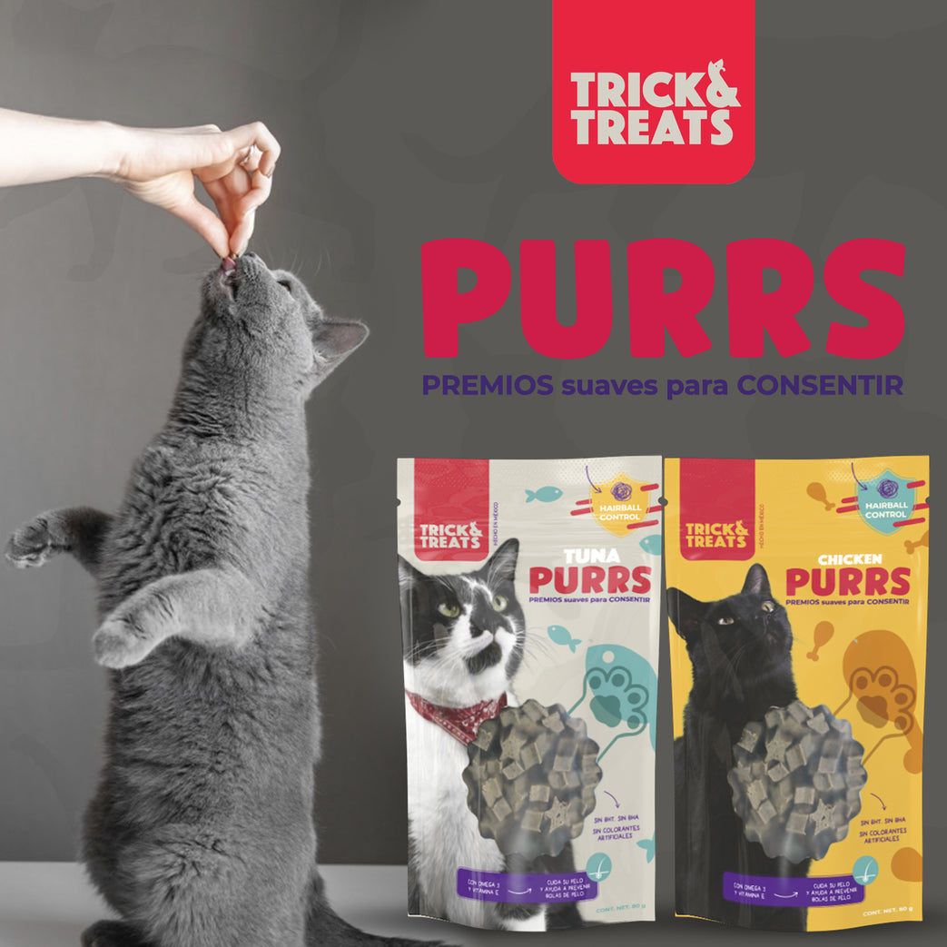 Purrs premios para gatos de atún, 80 g.