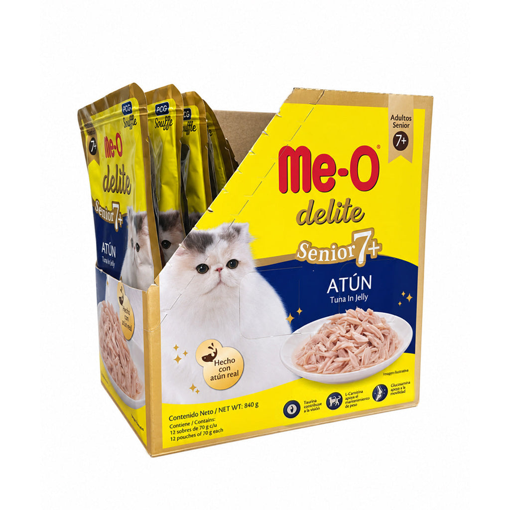 Alimento Húmedo para Gatos Me-O Delite Atún Senior 7+ 2