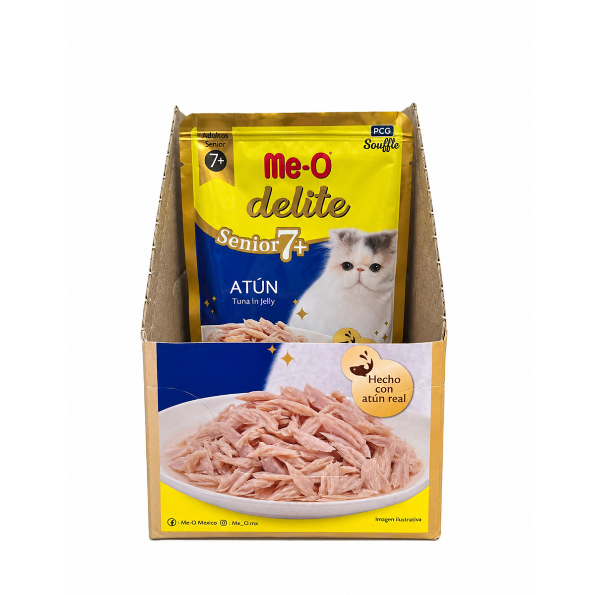 Alimento Húmedo para Gatos Me-O Delite Atún Senior 7+ 3