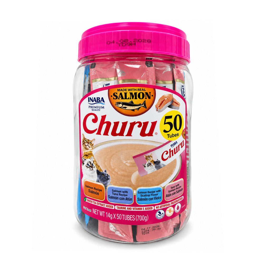 Snack Cremoso para Gatos Inaba Churu Mix de Salmón