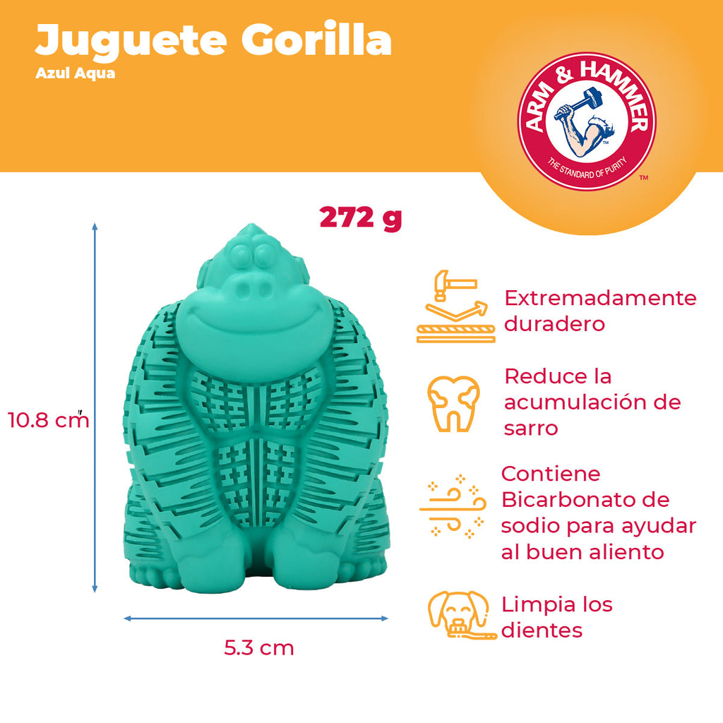Juguete para Perro Arm & Hammer, Limpia Dientes y Reduce Sarro, Ultra resistente - Large Gorilla - tienddy.com