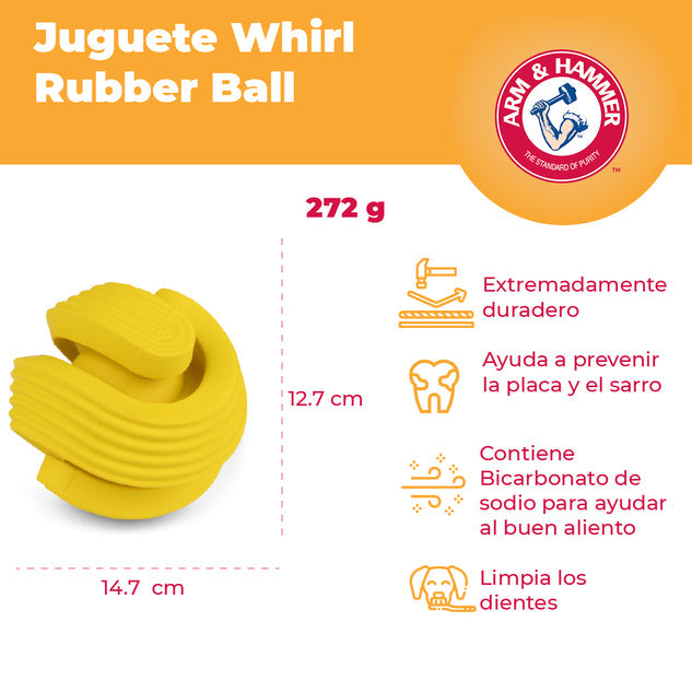 Juguete para Perro Arm & Hammer, Limpia Dientes y Reduce Sarro, Ultra resistente - Rock N Roller - tienddy.com