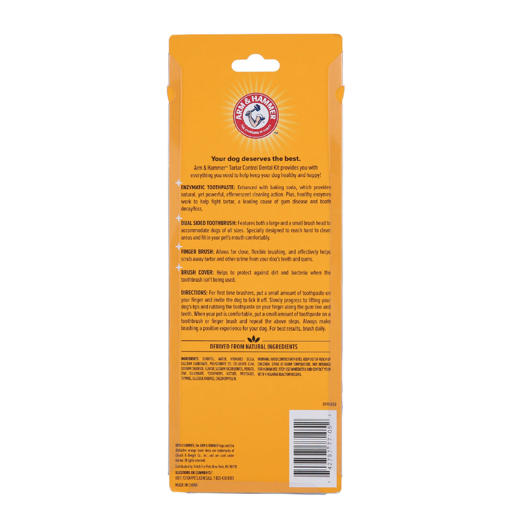 Kit Pasta Dental para Perro Arm & Hammer, Elimina Sarro y Mal Aliento, Sabor Plátano con Menta 3 pzas. - tienddy.com