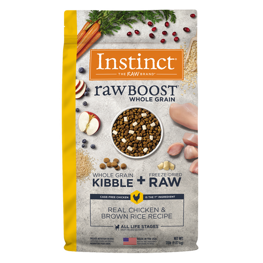 Instinct Raw Boost Para Perros de Pollo con Granos y Arroz Integral - 9.07 Kg.