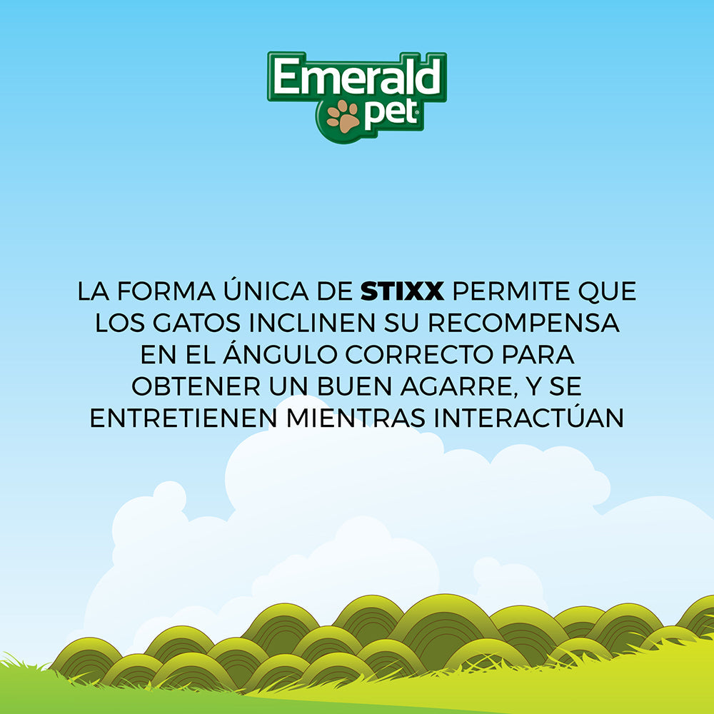 Premios Para Gatos Dental Stixx, Emerald Pet, Sabor Catnip y Calabaza, 102 g. - tienddy.com