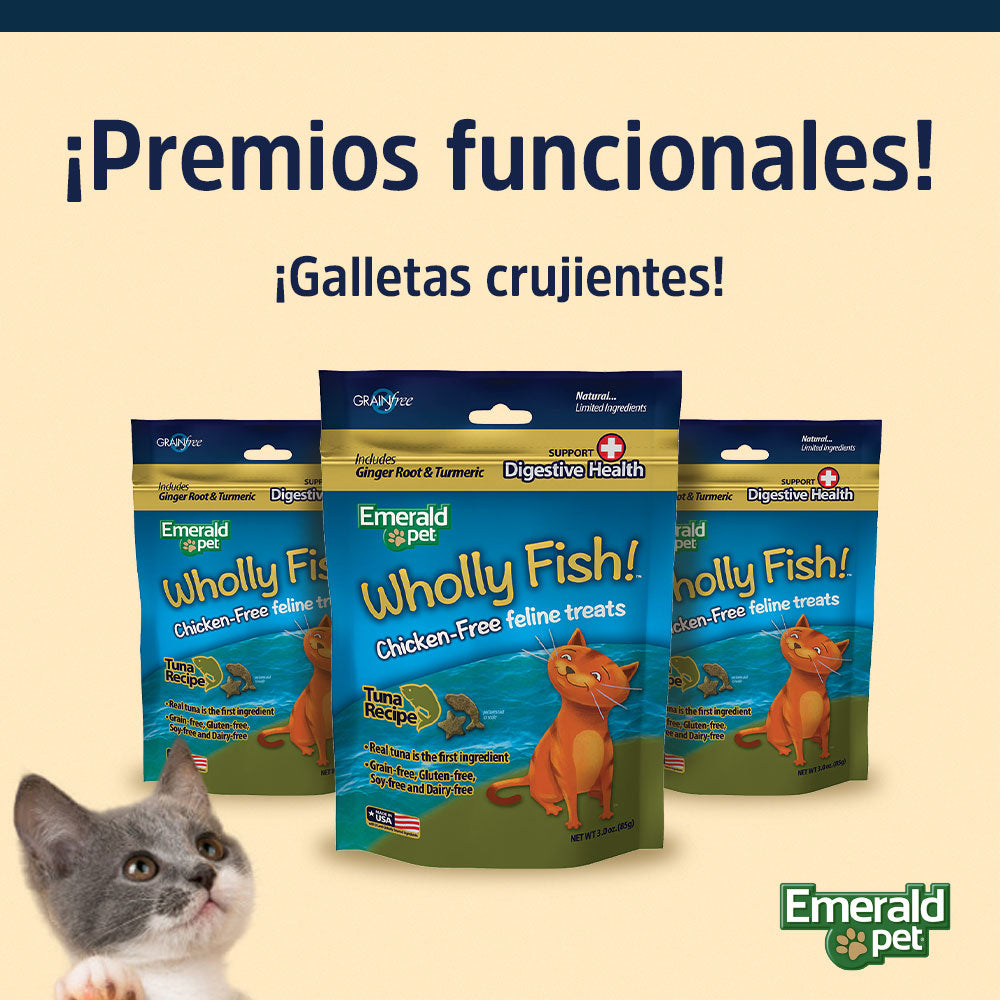 Premios Digestivos para Gatos Wholly Fish, Digestive Health, 85 g. - Atún - tienddy.com