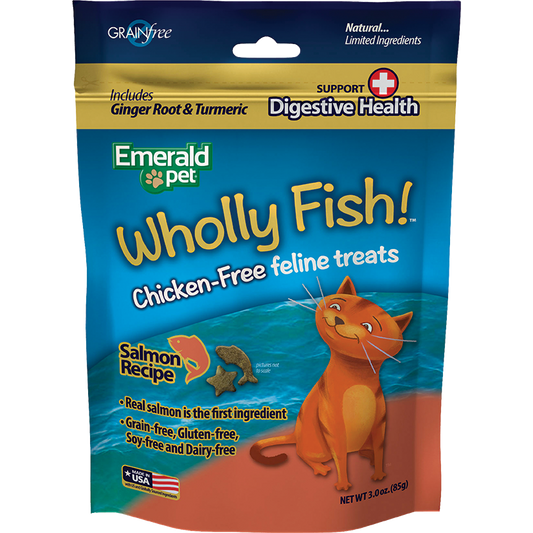 Premios Digestivos para Gatos Wholly Fish, Digestive Health, 85 g. - Salmón - tienddy.com