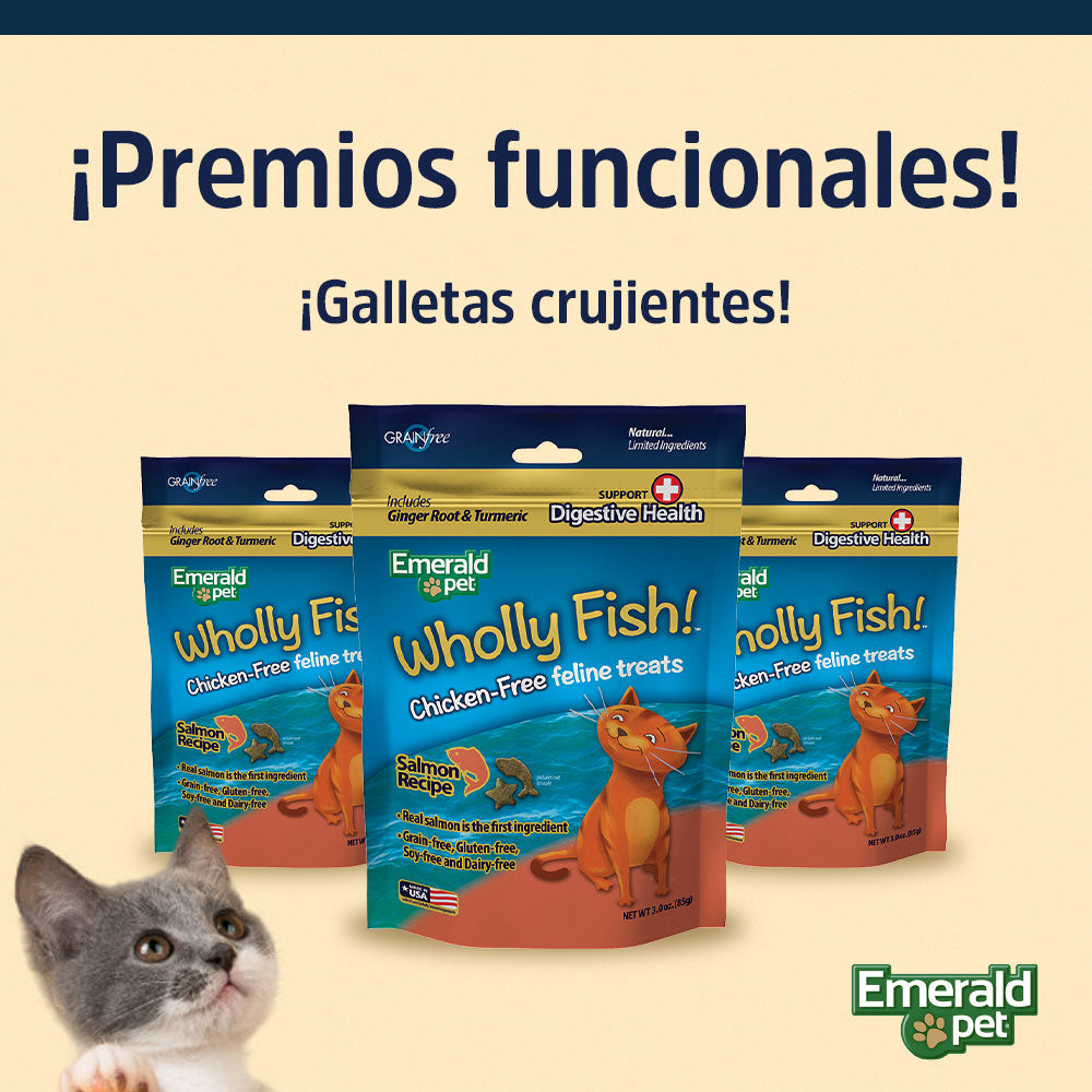Premios Digestivos para Gatos Wholly Fish, Digestive Health, 85 g. - Salmón - tienddy.com