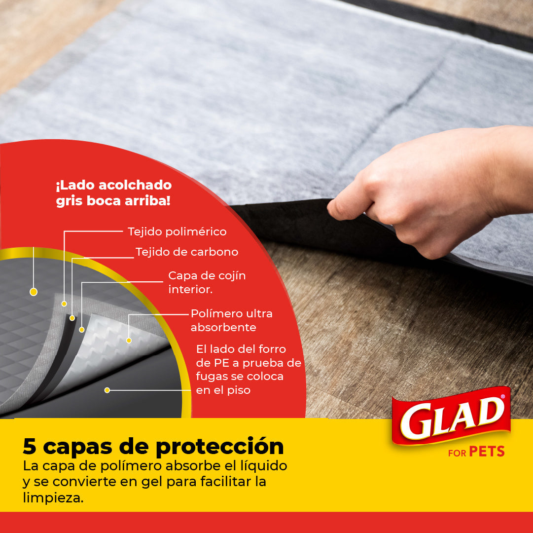 Tapete Entrenador para Perro Glad 5 Capas a Prueba de Fuga - 30 pzs - tienddy.com