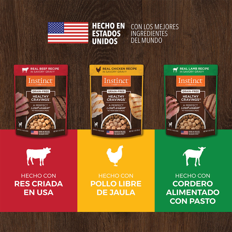 Alimento Húmedo para Perro Healthy Cravings Instinct - Pack 12 sobres de 85 g. - tienddy.com