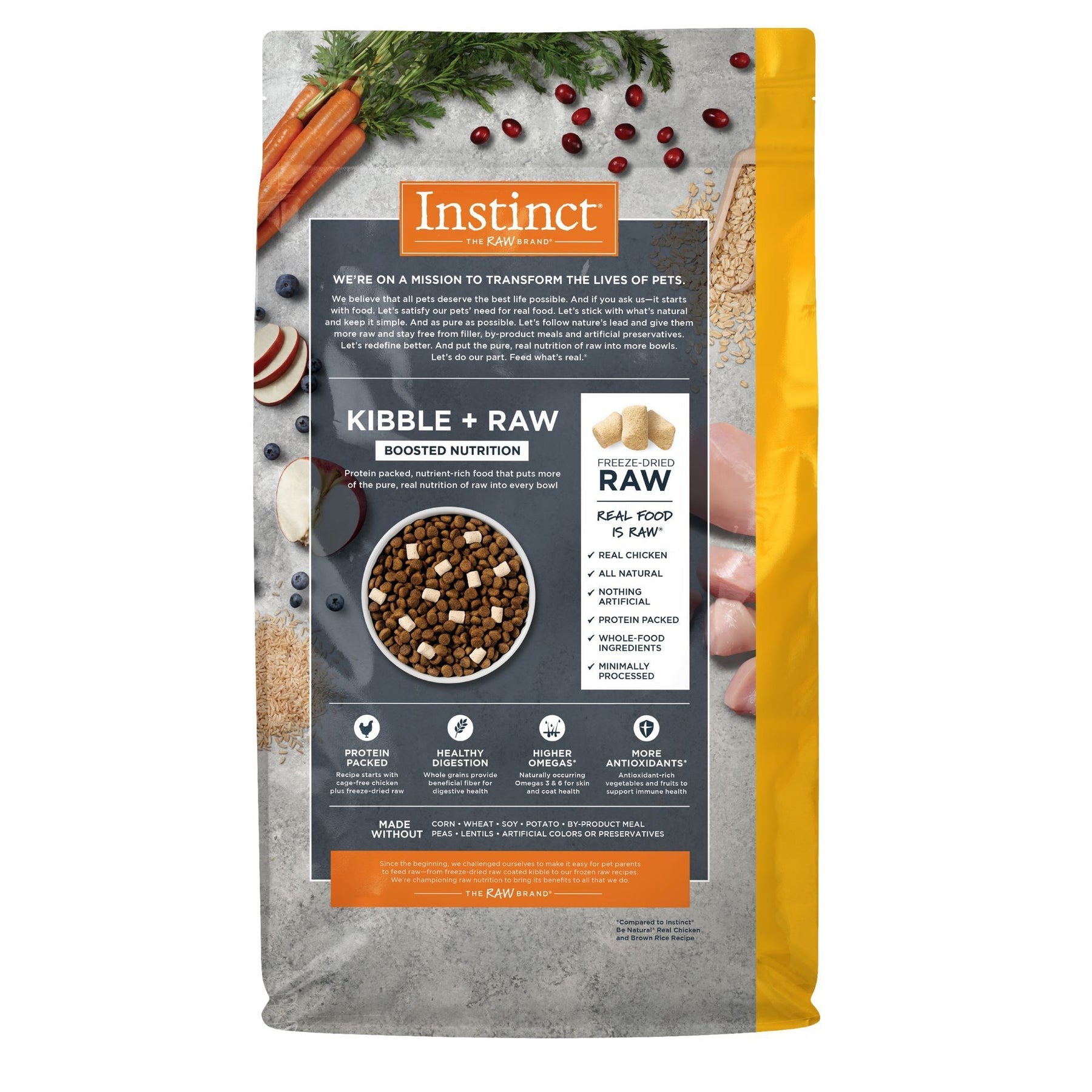 Instinct Raw Boost para Perros de Pollo con Granos y Arroz Integral - 9.07 Kg. - tienddy.com