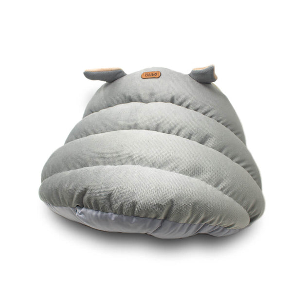 Cama para Gato estilo Cueva, Relleno 100% P.E.T. Reciclado. Color Gris - Mediano - tienddy.com