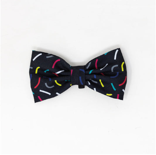 Collar Con Moño Para Perro Jack Pet Style Con Cintilla Reforzada, Costuras De Refuerzo  En Forma De Zigzag Y Herraje De Acero Reforzado Con Punto De Soldadura. Color Negro. - Mediano - tienddy.com