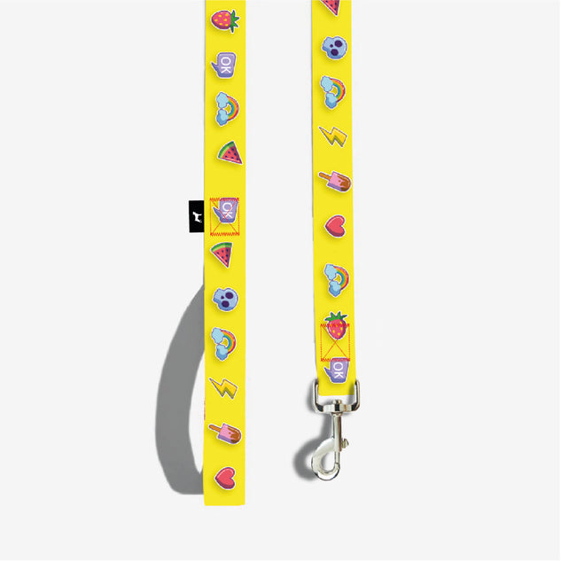 Correa Para Perro Con Cintilla y Costuras Reforzadas En Ambos Extremos. 120 cm. - Amarillo - tienddy.com