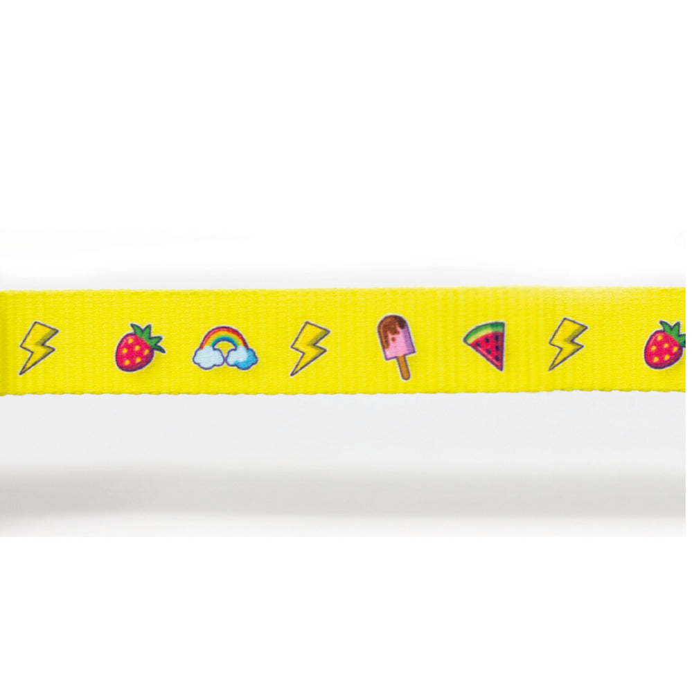 Correa Para Perro Con Cintilla y Costuras Reforzadas En Ambos Extremos. 120 cm. - Amarillo - tienddy.com