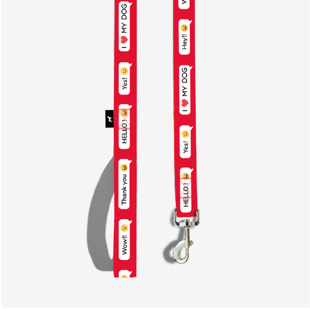 Correa Para Perro Con Cintilla y Costuras Reforzadas En Ambos Extremos. 120 cm. - Rojo - tienddy.com