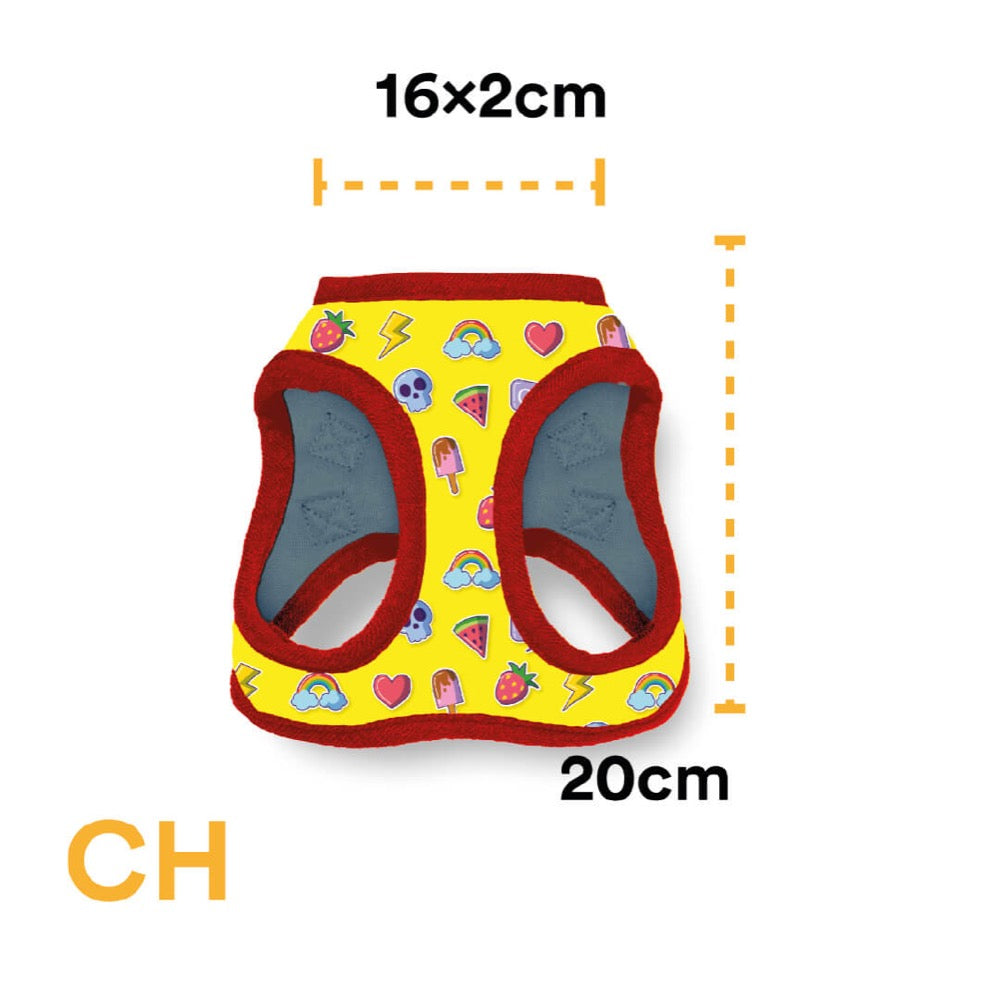 Pechera para Perro con Diseños Divertidos Full Print, color Amarillo - Chica - tienddy.com