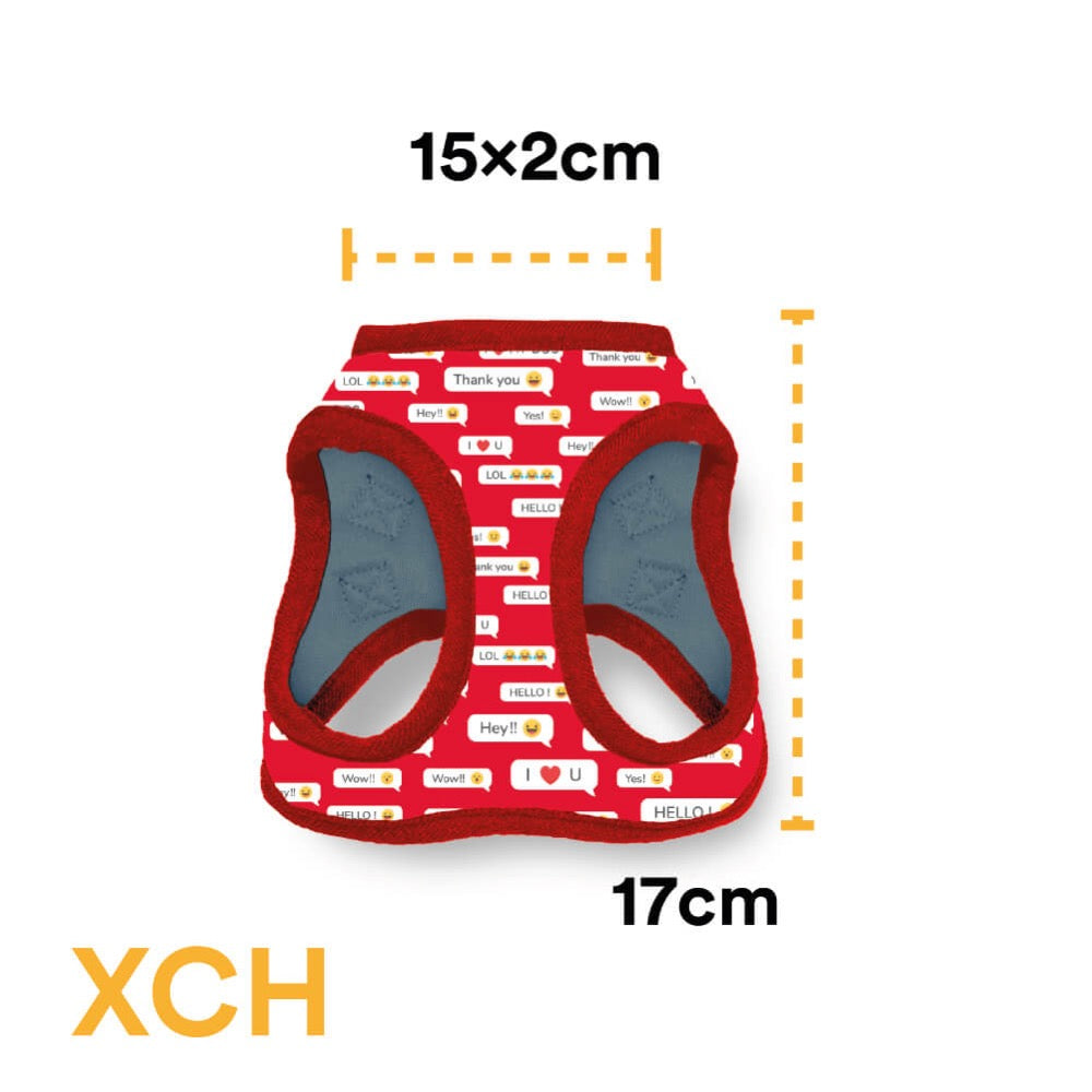 Pechera para Perro con Diseños Divertidos Full Print, color Rojo - Extra Chica - tienddy.com