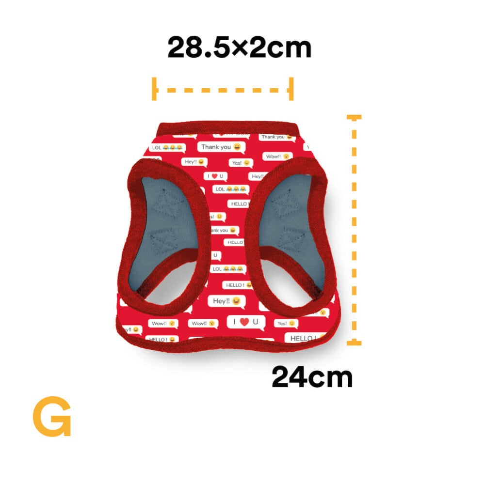 Pechera para Perro con Diseños Divertidos Full Print, color Rojo - Grande - tienddy.com