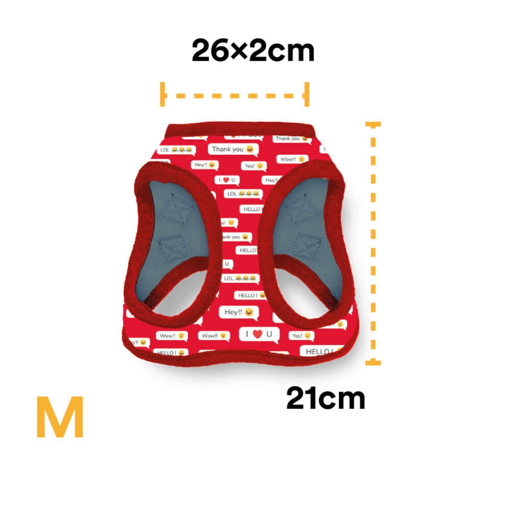 Pechera para Perro con Diseños Divertidos Full Print, color Rojo - Mediana - tienddy.com