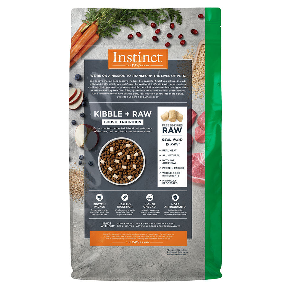 Instinct Raw Boost Para Perros de Cordero con Granos y Avena - 2 Kg.