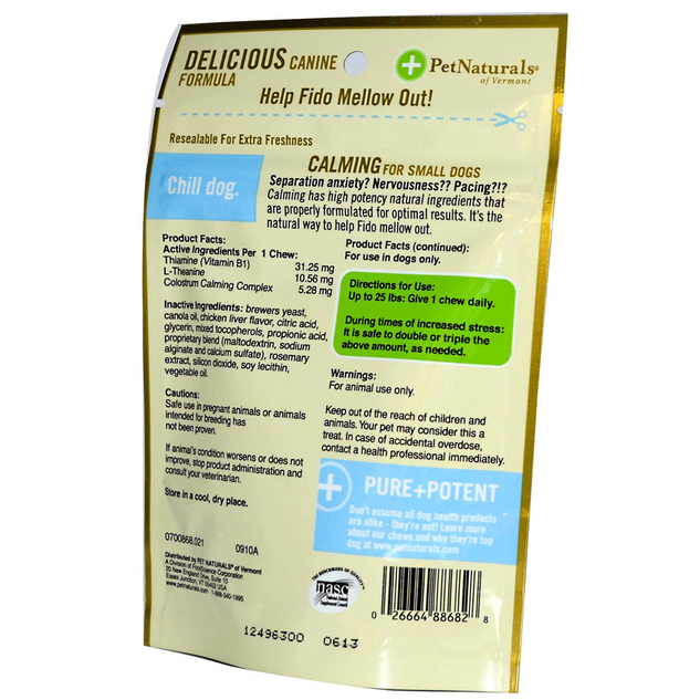 Calmantes para Perros, Pet Naturals, 21 pastillas - Razas Chicas - tienddy.com