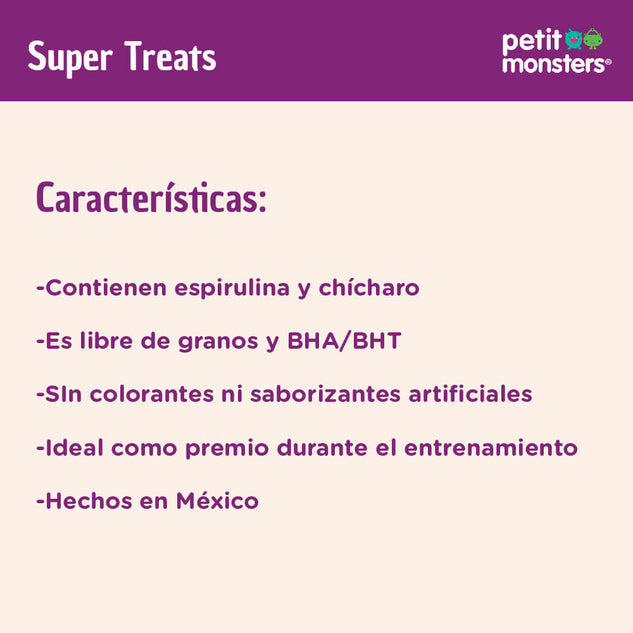 Super Treats Petit Monsters para Perros, 180 g. - tienddy.com