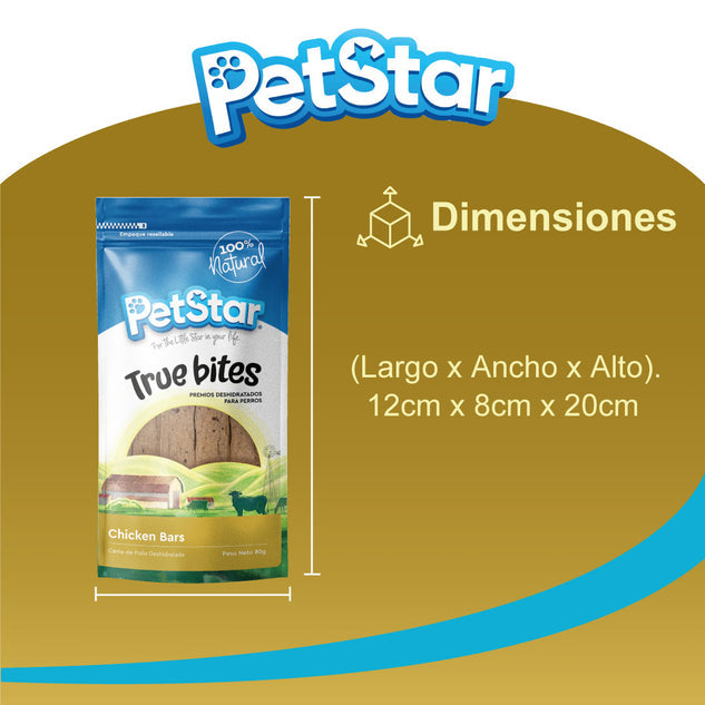 Premios para Perro True Bites, 80 g. - Chicken Bars - tienddy.com