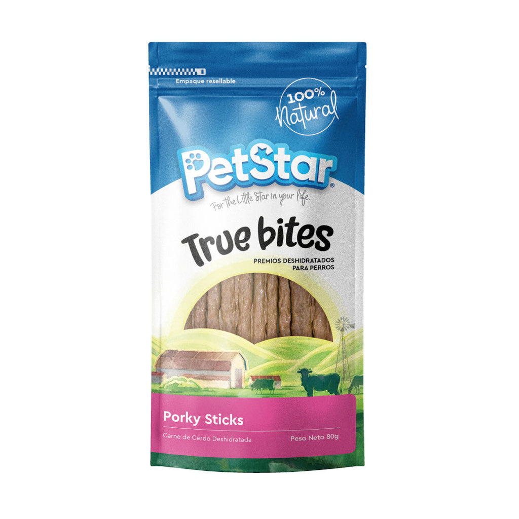 Premios para Perro True Bites, 80 g. - Porky Stick - tienddy.com