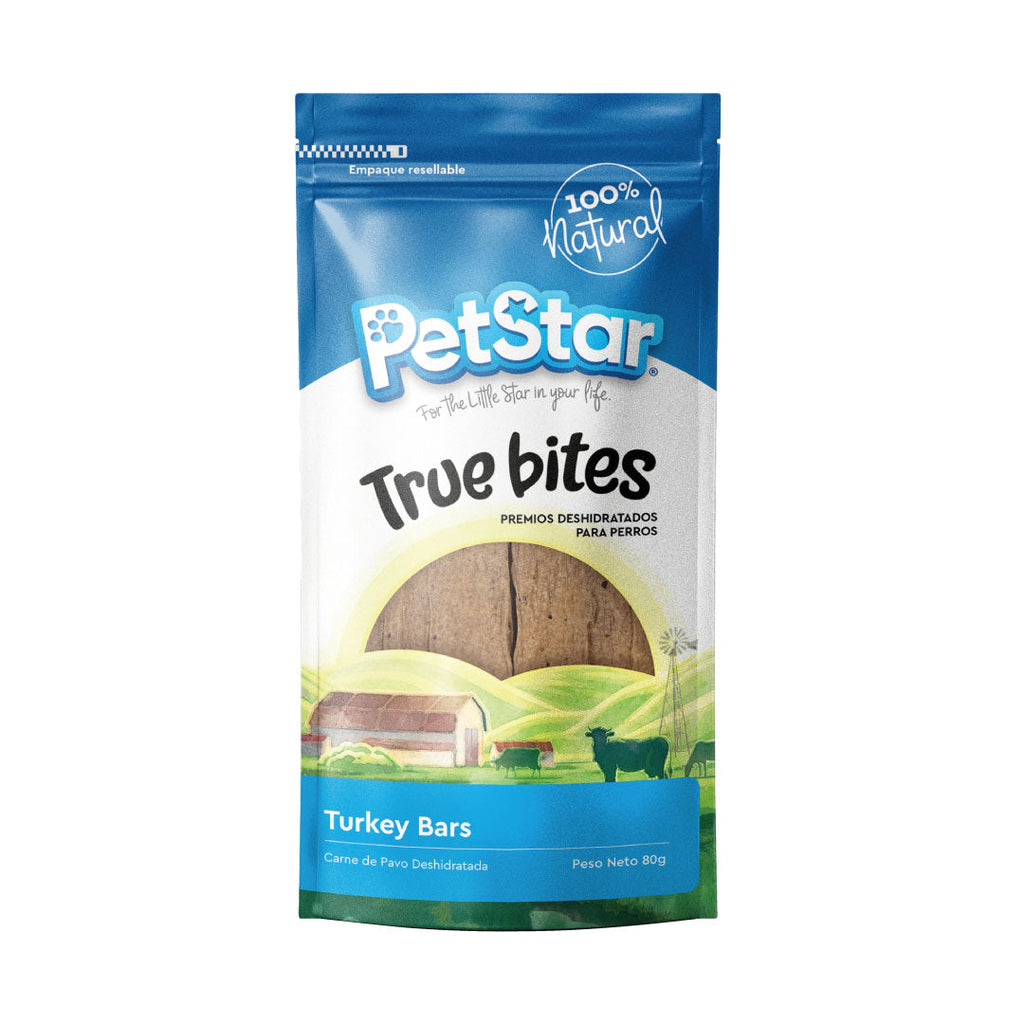 Premios para Perro True Bites, 80 g. - Turkey Bars - tienddy.com