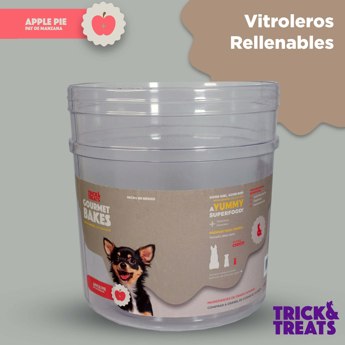 Bote para Galletas Trick & Treats, (No incluye galletas) - Pay de Manzana - tienddy.com