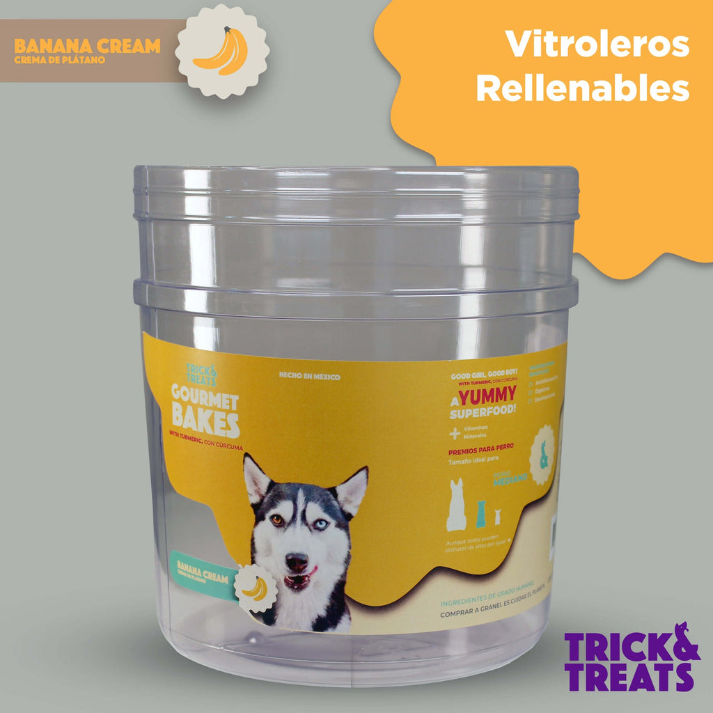 Galleta Gourmet Para Perros Trick & Treats, 1 Kg. - Banana Cream - tienddy.com